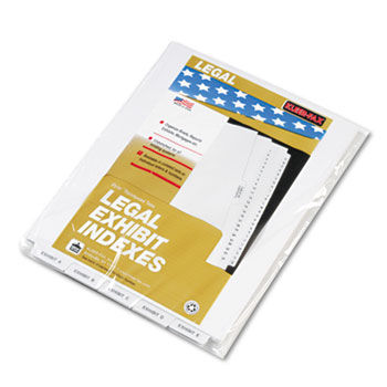 80000 Series Bottom Tab Legal Index Dividers, Label ""Exhibit A"" - ""Exhibit Z""