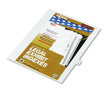 80000 Series Legal Exhibit Index Dividers, Side Tab, Printed ""17"", 25/Pack