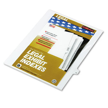 80000 Series Legal Index Dividers, Side Tab, Printed ""19"", 25/Pack