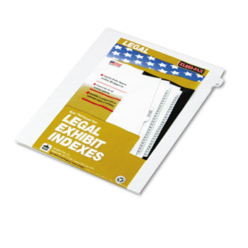 80000 Series Legal Index Dividers, Side Tab, Printed ""27"", 25/Pack