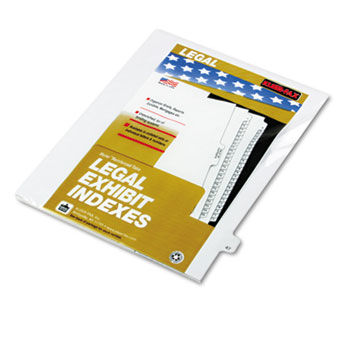 80000 Series Legal Index Dividers, Side Tab, Printed ""47"", 25/Pack