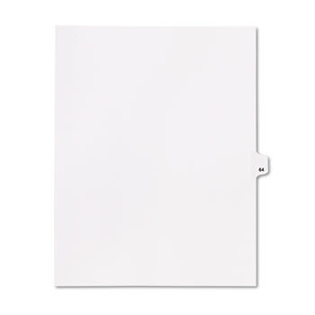 80000 Series Legal Index Dividers, Side Tab, Printed ""64"", 25/Pack