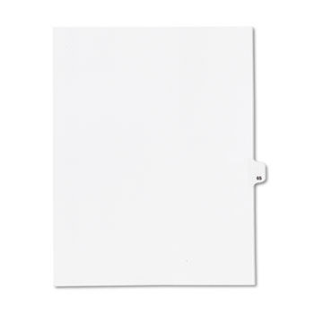 80000 Series Legal Index Dividers, Side Tab, Printed ""65"", 25/Pack