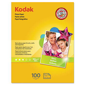 Photo Paper, 6.5 mil, Glossy, 8-1/2 x 11, 100 Sheets/Pack