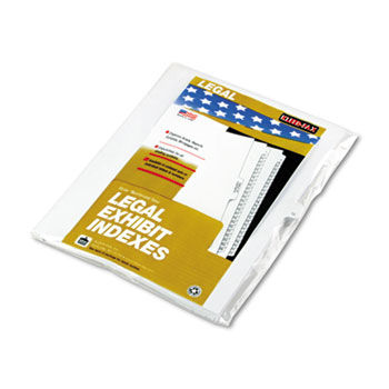 90000 Series Legal Exhibit Index Dividers, Side Tab, Printed ""12"", 25/Pack