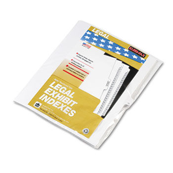 90000 Series Legal Exhibit Index Dividers, Side Tab, Printed ""13"", 25/Pack