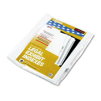 90000 Series Legal Exhibit Index Dividers, Side Tab, Printed ""18"", 25/Pack