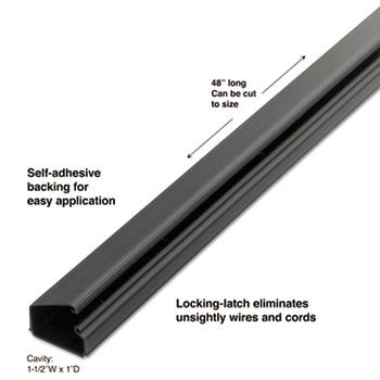 1"" Locking Channel, Black, 1/Pack