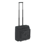 Dual-Side Rolling Computer/Overnight Case, Nylon, 16 x 10 x 15, Black