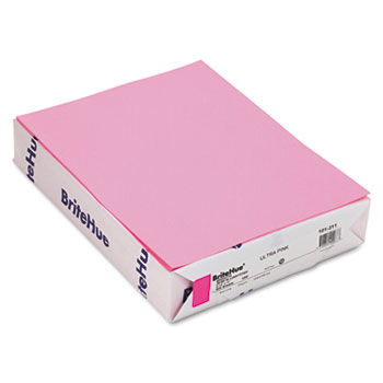 BriteHue Multipurpose Colored Paper, 20lb, 8-1/2 x 11, Ultra Pink, 500 Shts/Rm