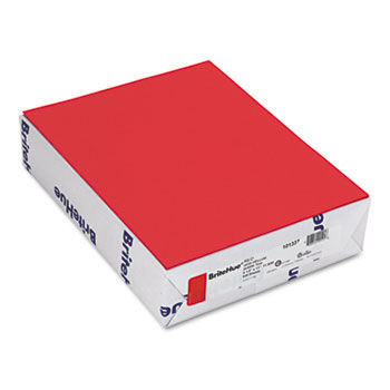 BriteHue Multipurpose Colored Paper, 24lb, 8-1/2 x 11, Red, 500 Sheets/Ream