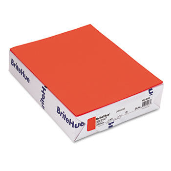 BriteHue Multipurpose Colored Paper, 24lb, 8-1/2 x 11, Orange, 500 Sheets/Ream