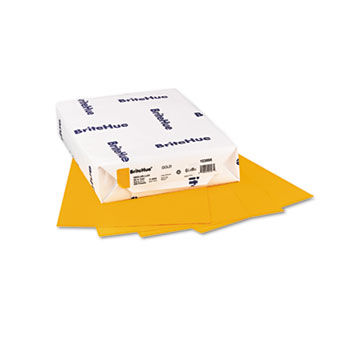 BriteHue Multipurpose Colored Paper, 24lb, 8-1/2 x 11, Gold, 500 Sheets/Ream