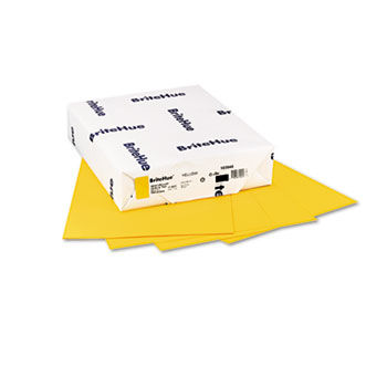 BriteHue Multipurpose Colored Paper, 24lb, 8-1/2 x 11, Yellow, 500 Sheets/Ream