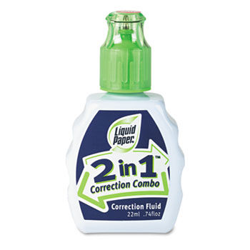 2-In-1 Correction Combo, 22 ml Bottle, White