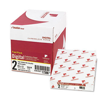 Fast Pack Digital Carbonless Paper, 8-1/2 x 11, White/Canary, 2500/Carton