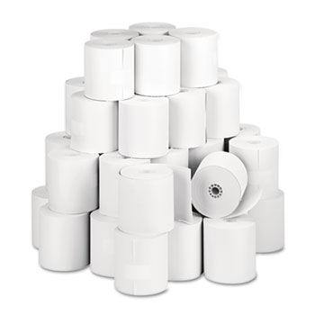 Single-Ply Thermal Cash Register/POS Rolls, 3-1/8"" x 273 ft., White, 50/Ctn