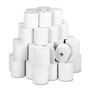 Paper Rolls, One-Ply Teller Window/Financial, 3"" x 150 ft, White, 50/Carton