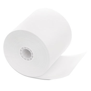 Single-Ply Cash Register/POS Rolls, 3-1/4"" x 240 ft., White, 5/Pack