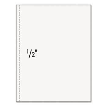 Office Paper, Perforated 1/2"" Vertical from Left, 8-1/2 x 11, 20-lb., 500/Ream