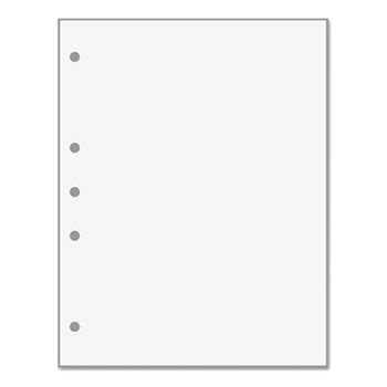 Office Paper, 5-Hole Left-Punched, 8-1/2 x 11, 20-lb., 500/Ream