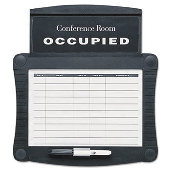 Dry-Erase Conference Room Scheduler, 15 1/2 x 14 1/4, White, Gray Frame