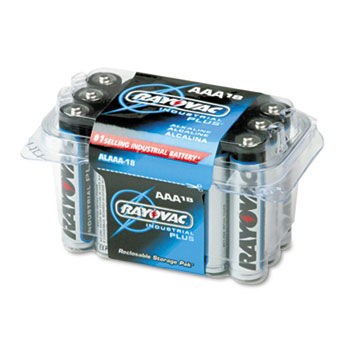 Industrial PLUS Alkaline Batteries, AAA, 18/Pack