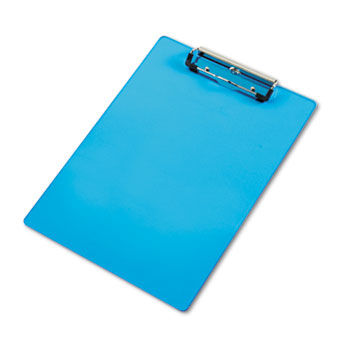 Acrylic Clipboard, 1/2"" Capacity, Holds 8-1/2w x 12h, Transparent Blue