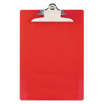 Plastic Antimicrobial Clipboard, 1"" Capacity, Holds 8-1/2w x 12h, Red