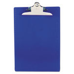 Plastic Antimicrobial Clipboard, 1"" Capacity, Holds 8-1/2w x 12h, Blue