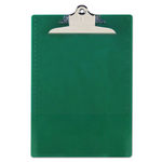 Plastic Antimicrobial Clipboard, 1"" Capacity, Holds 8-1/2w x 12h, Green