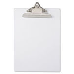 Plastic Clipboard, 1"" Capacity, Holds 8-1/2""w x 12""h, Clear