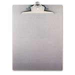 Aluminum Clipboard w/High-Capacity Clip, 1"" Capacity, Holds 8 1/2 x 12, Silver