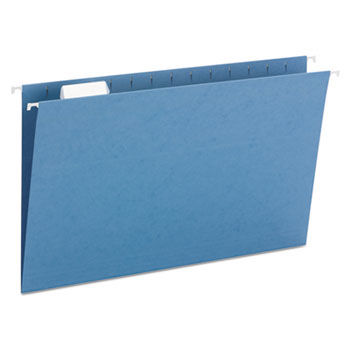 Hanging File Folders, 1/5 Tab, 11 Point Stock, Legal, Blue, 25/Box