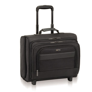 Classic 15.6"" Rolling Overnighter Case, Ballistic Poly, 16-1/2 x 6.5 x 13, Black