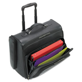 Classic 15.6"" Rolling Overnighter Case, 15-1/2 x 10 x 14, Black