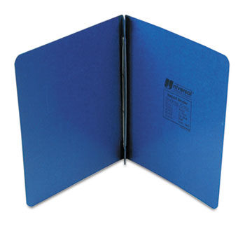 Pressboard Report Cover, Prong Clip, Letter, 3"" Capacity, Dark Blue