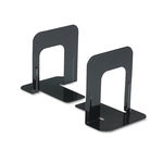 Economy Bookends, Standard, 4 3/4 x 5 1/4 x 5, Heavy Gauge Steel, Black