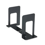 Economy Bookends, Standard, 5 7/8 x 8 1/4 x 9, Heavy Gauge Steel, Black