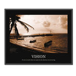 Vision"" Framed Sepia-Tone Motivational Print, 30 x 24