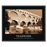 Teamwork"" Framed Sepia-Tone Motivational Print, 30 x 24