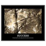 Success"" Framed Sepia Tone Motivational Print, 30 x 24