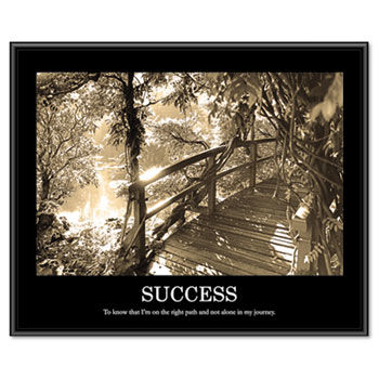 Success"" Framed Sepia Tone Motivational Print, 30 x 24