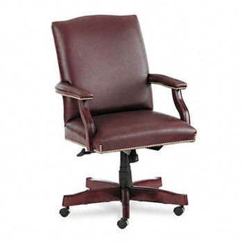 Jackson 6570 Series Executive High-Back Swivel/Tilt Chair, Burgundy Leather