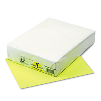 Kaleidoscope Multipurpose Colored Paper, 24lb, 8-1/2 x 11, Hyper Yellow, 500/Rm