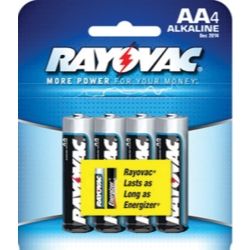 Rayovac Alkaline AA Batteries 4-Pack