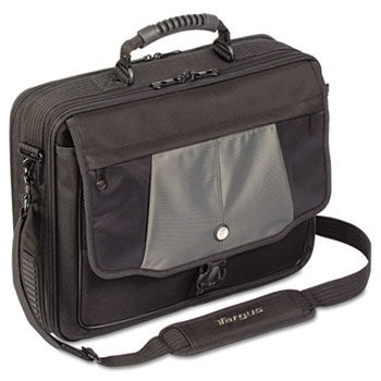 Blacktop 17"" Deluxe Laptop Case, Polyester, 18-1/2 x 5-1/2 x 16-1/4, Black