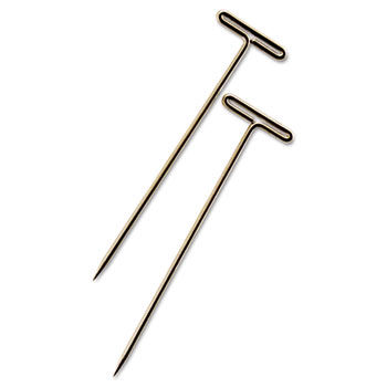 T-Pins, Steel, Silver, 1 1/2"", 100/Box