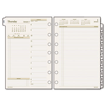 Recycled Two-Page-per-Day Planning Pages, 5-1/2 x 8-1/2,, 2014