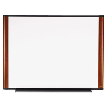 Melamine Dry Erase Board, 48 x 36, Mahogany Frame